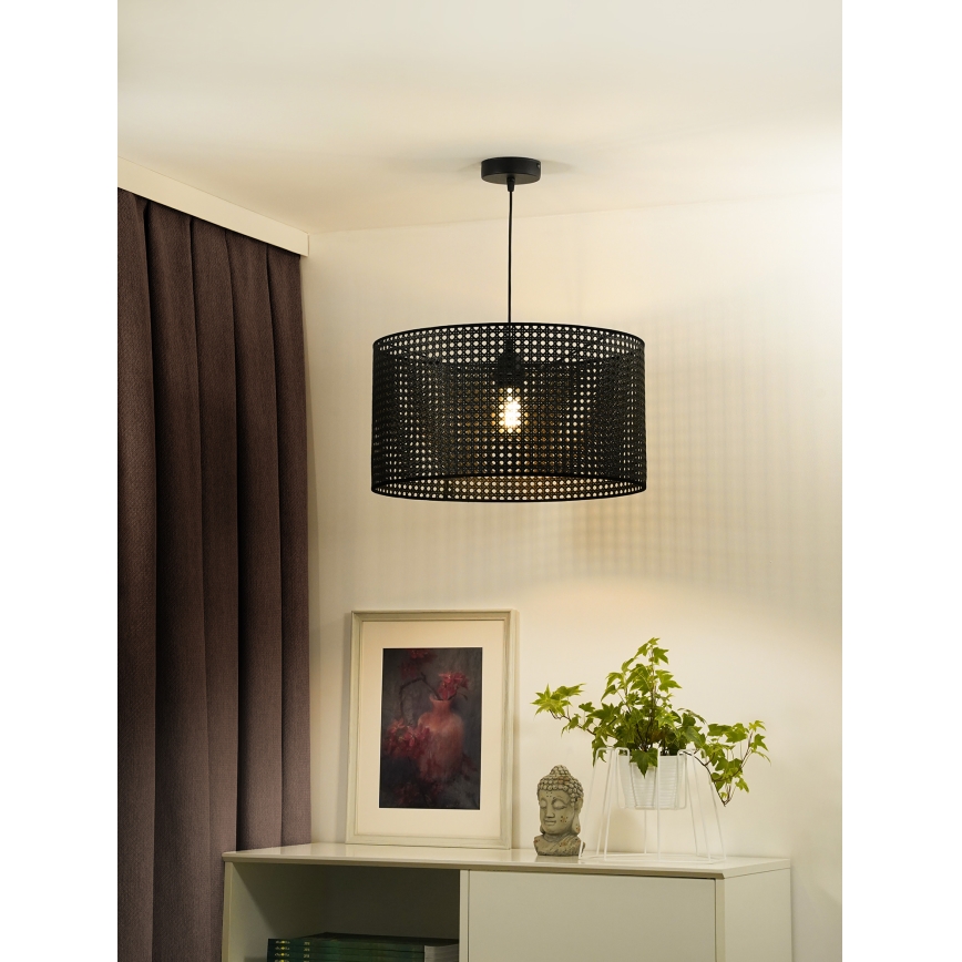 Duolla - Подвесная люстра ROLLER RATTAN 1xE27/15W/230V черный