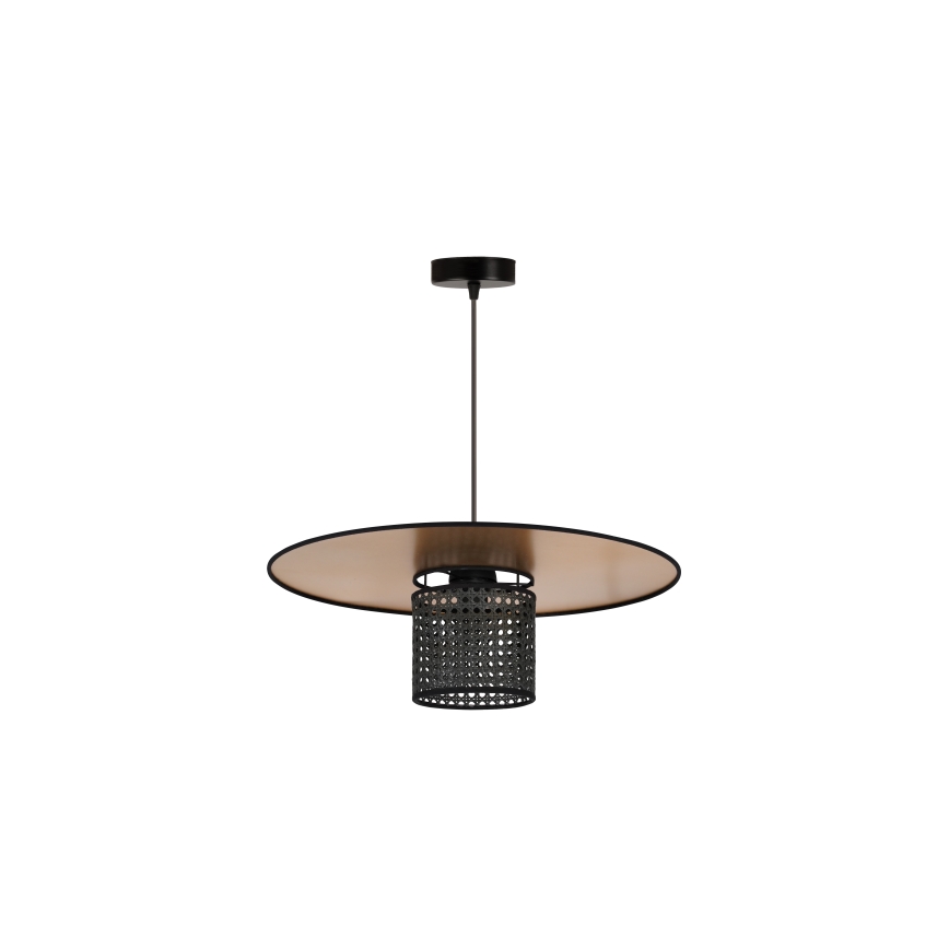 Duolla - Подвесная люстра TOKYO RATTAN 1xE27/15W/230V золотистый/черный