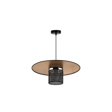 Duolla - Подвесная люстра TOKYO RATTAN 1xE27/15W/230V золотистый/черный