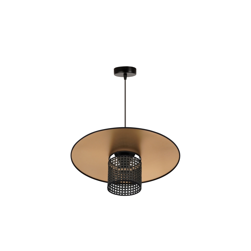 Duolla - Подвесная люстра TOKYO RATTAN 1xE27/15W/230V золотистый/черный