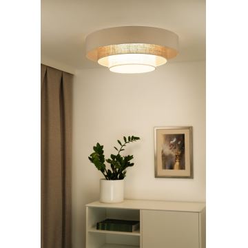 Duolla - Стельовий LED світильник LUNETA LED/26W/230V діаметр 60 см 4000K кремовий/коричневий