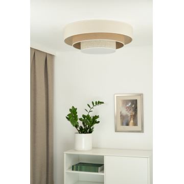 Duolla - Стельовий LED світильник LUNETA LED/26W/230V діаметр 60 см 4000K кремовий/коричневий