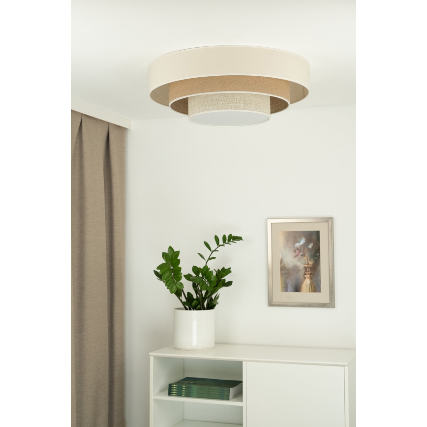 Duolla - Стельовий LED світильник LUNETA LED/26W/230V діаметр 60 см 4000K кремовий/коричневий