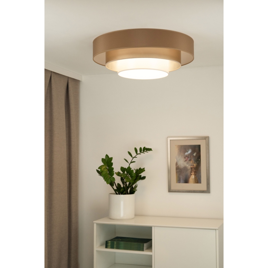 Duolla - Стельовий LED світильник LUNETA LED/26W/230V діаметр 60 см 4000K коричневий/золотий/білий