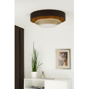 Duolla - Стельовий LED світильник LUNETA LED/26W/230V діаметр 60 см 4000K коричневий/золотий/кремовий