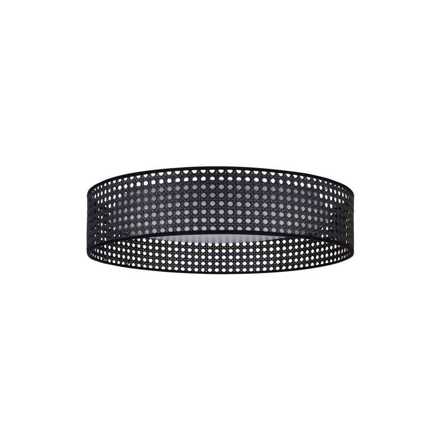 Duolla - Светодиодный потолочный светильник ROLLER RATTAN LED/24W/230V черный