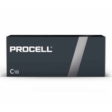 Duracell - 10 шт. Лужна батарейка Procell Industrial LR14/C 1,5V 9038 mAh