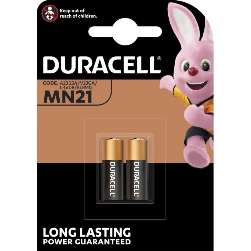 Duracell - 2 шт. Лужна батарейка MN21/A23 12V 50 mAh