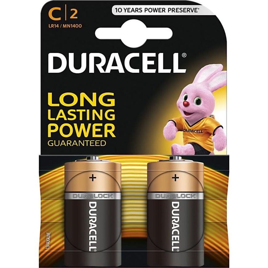 Duracell - Щелочная батарейка Basic LR14/C 1,5V 2200 mAh 2 шт.