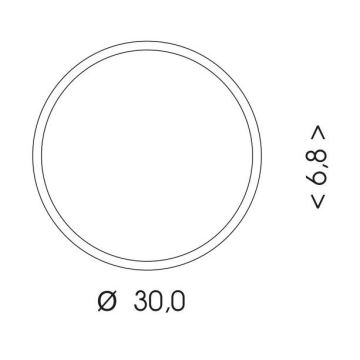 Вуличний світлодіодний стельовий світильник MARTIN LED/15W/230V 3000/4000K діаметр 30 см IP65 білий