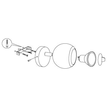 EGLO - Точковий LED світильник 1xGU10/3W LED