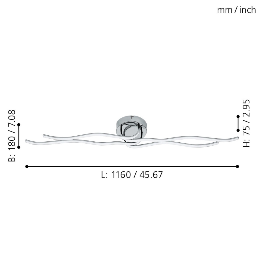 Eglo - Светодиодный потолочный светильник LED/40W/230V