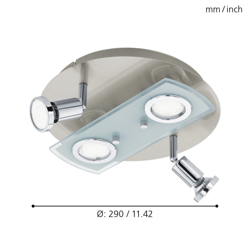 Eglo 32001 - Светодиодный потолочный светильник PAWEDO 1 4xGU10-LED/3W/230V