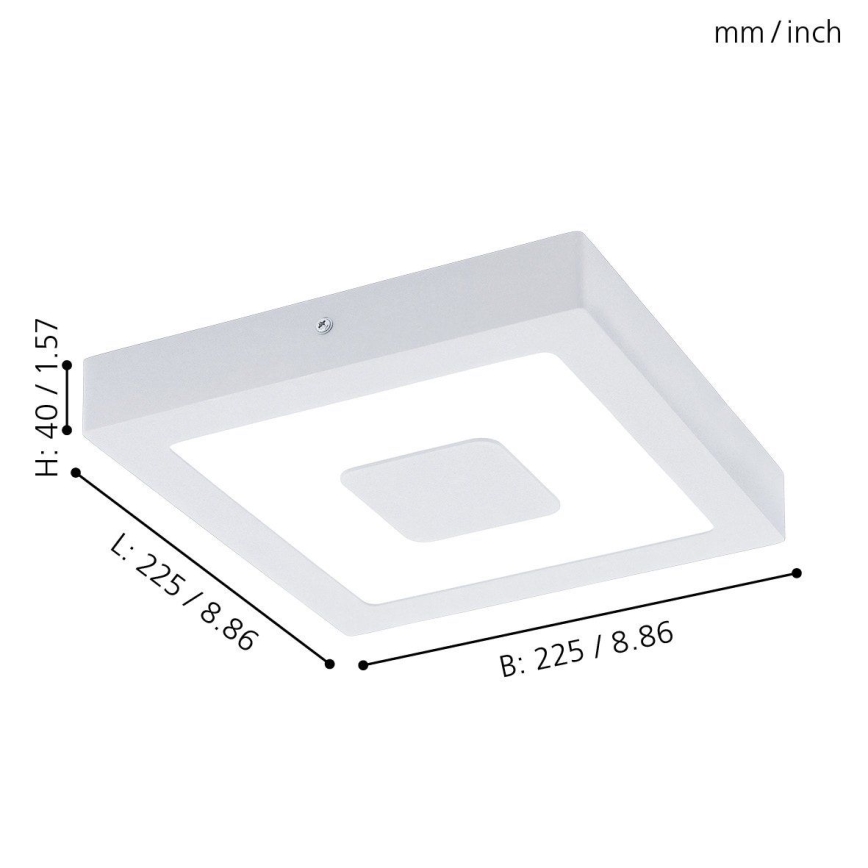 Eglo 33135 - Светодиодный потолочный светильник для ванной комнаты IPHIAS LED/16,5W/230V 4000K IP44