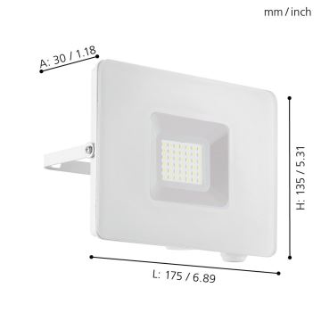 Eglo - Светодиодный прожектор LED/30W/230V IP65