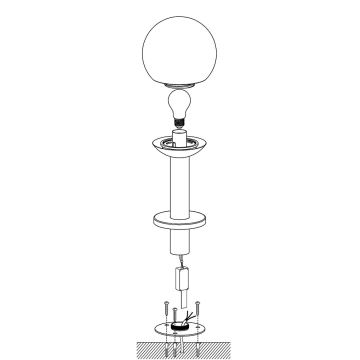 Eglo 33565 - Светодиодная уличная лампа с регулированием яркости NISIA-C 1xE27/9W/230V 525 мм IP44