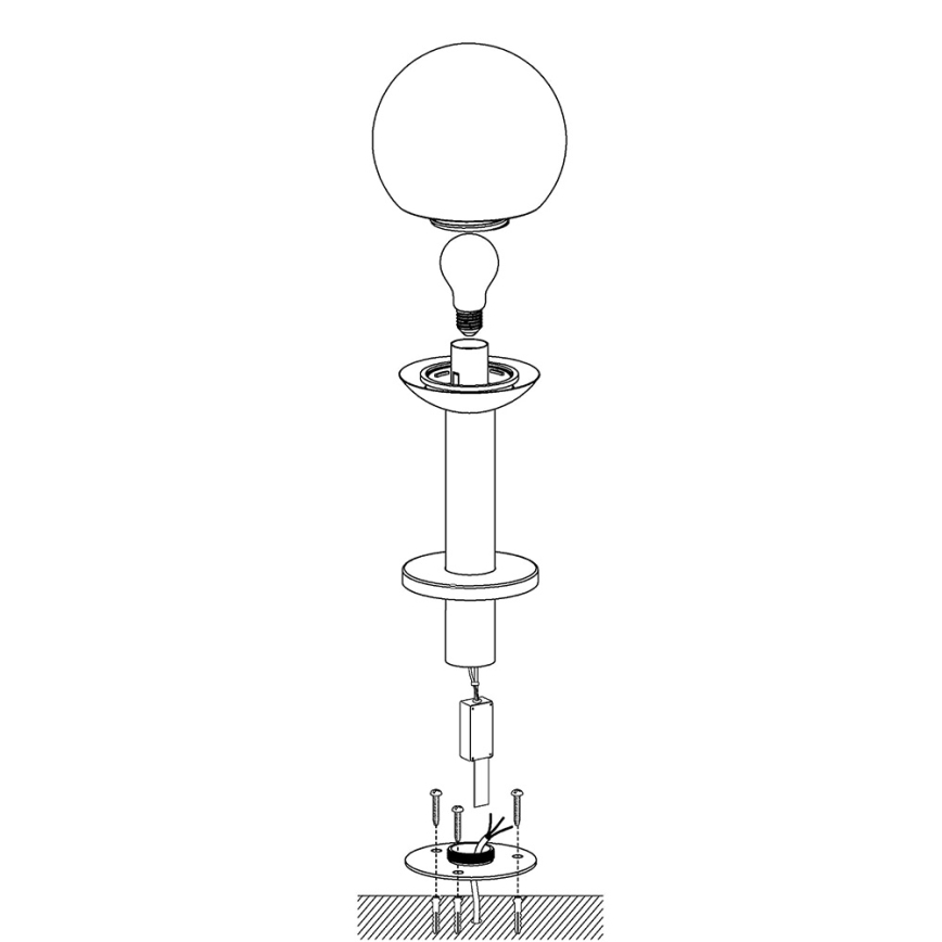 Eglo 33565 - Вулична LED лампа з регулюванням яскравості NISIA-C 1xE27/9W/230V 525 мм IP44