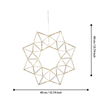 Eglo 411017 - Різдвяна LED декорація EDGE LED/1,92W/3/230V зірка