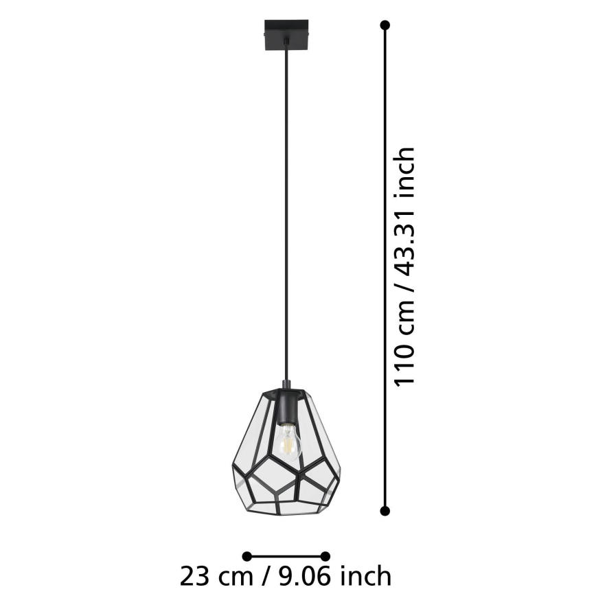 Eglo - Люстра на тросе 1xE27/40W/230V