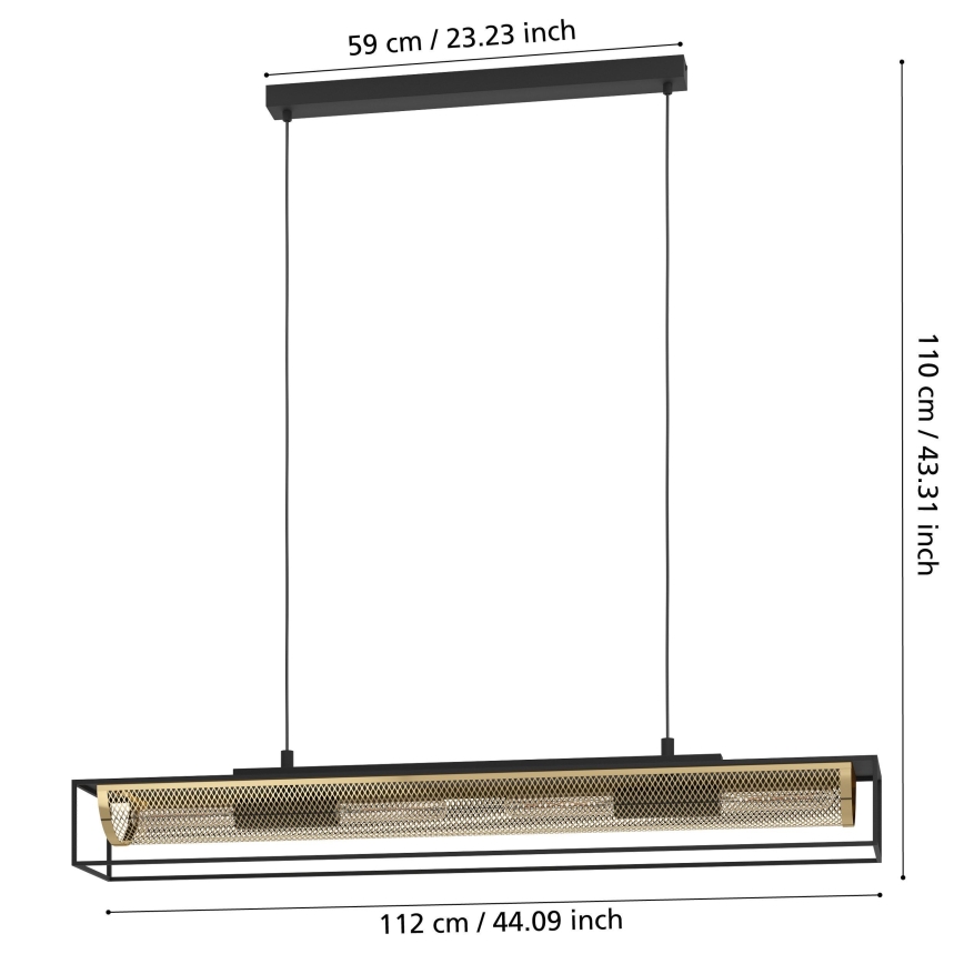 Eglo - Подвесная люстра 4xE27/40W/230V