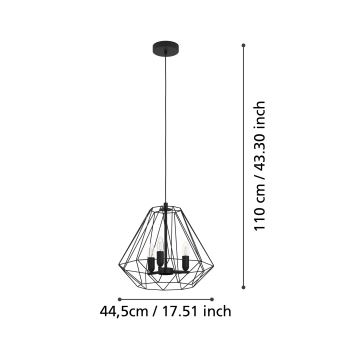 Eglo - Підвісна люстра 3xE14/40W/230V