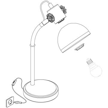 Eglo - Настольная лампа 1xE27/28W/230V - сертифицировано FSC