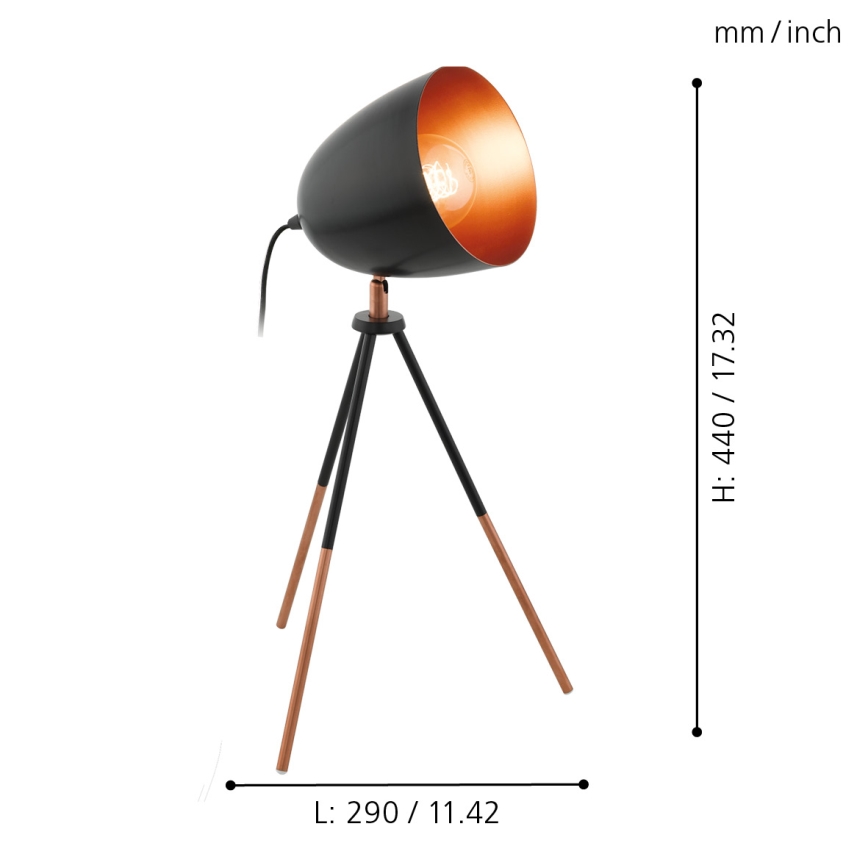 Eglo - Настольная лампа 1xE27/60W/230V