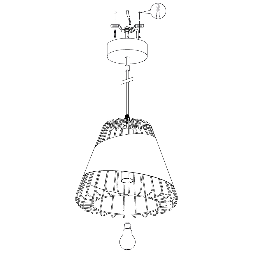 Eglo - Подвесная люстра 1xE27/60W/230V