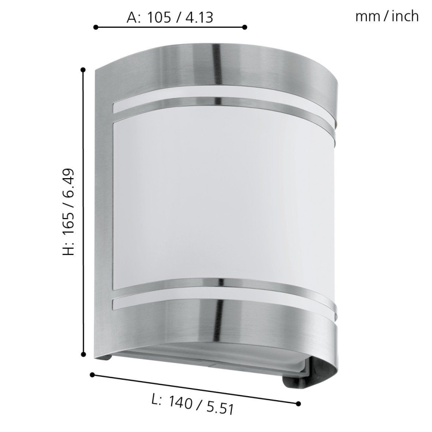 Eglo 74009 - Уличный настенный светильник ROSADA 1xE27/40W/230V IP44