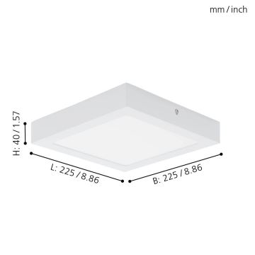 Eglo 78202 - Светодиодный потолочный светильник FUEVA LED/16,5W/230V