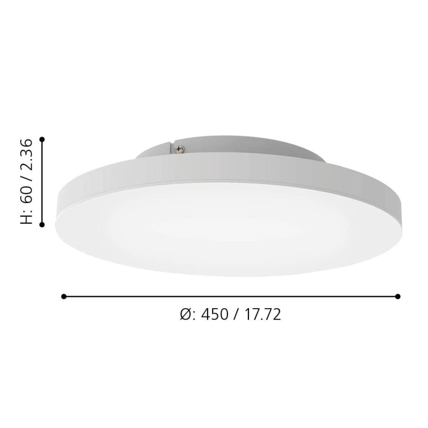 Eglo - Светодиодный диммируемый потолочный RGBW-светильник LED/22,4W/230V ZigBee