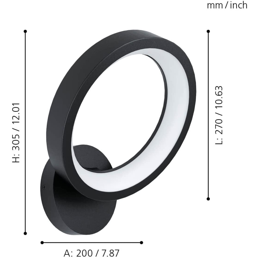 Eglo - Настінний LED RGBW світильник з регулюванням яскравості LED/16W/230V ZigBee