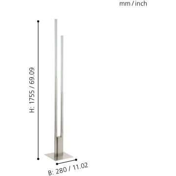 Eglo - LED RGBW Торшер з регулюванням яскравості LED/32W/230V ZigBee