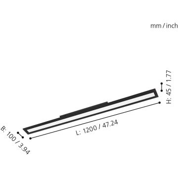 Eglo - Стельовий LED світильник з регулюванням яскравості LED/33,5W/230V ZigBee