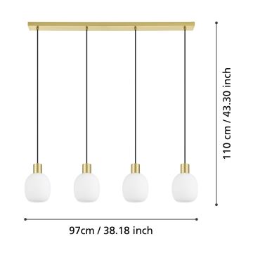 Eglo - Подвесная люстра 4xE27/40W/230V