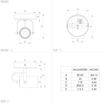 Eglo - Светодиодный точечный светильник 1xGU10/3W/230V