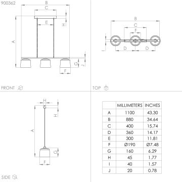 Eglo - Подвесная люстра 3xE27/40W/230V