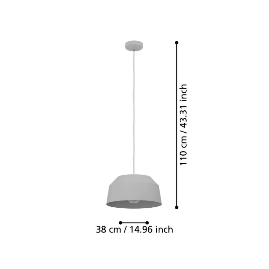 Eglo - Підвісна люстра 1xE27/40W/230V діаметр 38 см