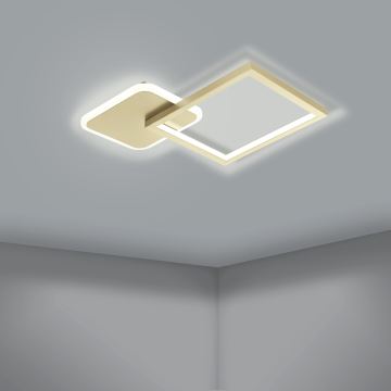 Eglo - Стельовий LED світильник з регулюванням яскравості LED/15W/230V золотий + дистанційне керування