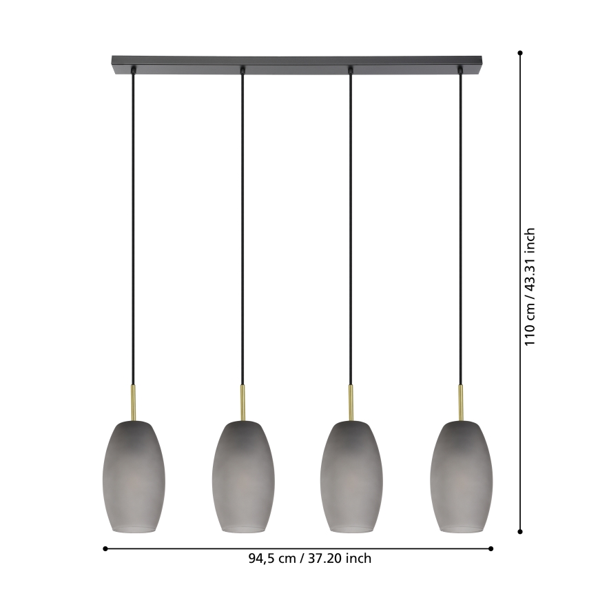 Eglo - Підвісна люстра 4xE27/40W/230V