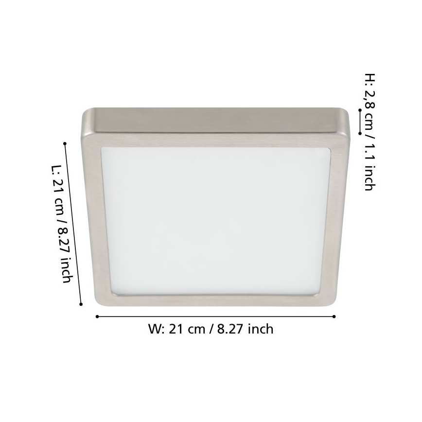 Eglo - Светодиодный потолочный светильник с регулированием яркости LED/17W/230V хром