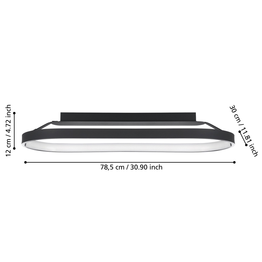 Eglo - Светодиодный потолочный светильник с регулированием яркости LED/27W/230V