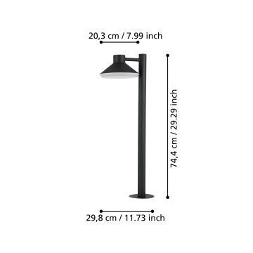 Eglo - Светодиодная уличная лампа 1xGU10/4,6W/230V IP44