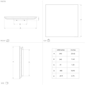 Eglo - Светодиодный потолочный светильник LED/32W/230V