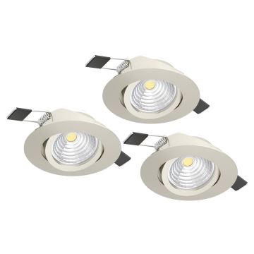 Eglo - НАБОР 3x Светодиодный светильник с регулированием яркости 3xLED/6W/230V хром