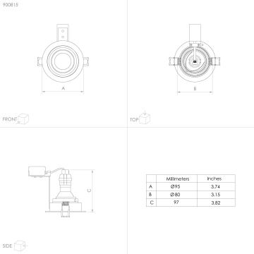 Eglo - Встроенный светильник 1xGU10/35W/230V антрацит