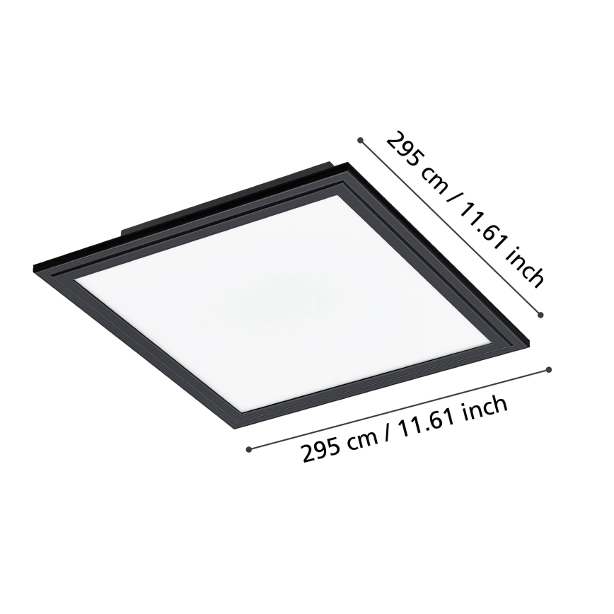 Eglo - Стельовий LED світильник LED/14W/230V 30x30 cm чорний