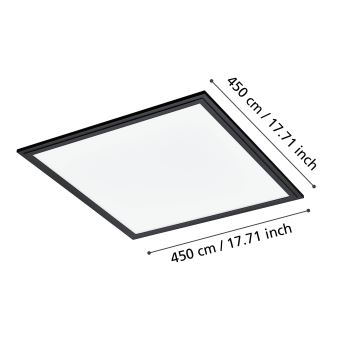 Eglo - Светодиодный потолочный светильник LED/21,5W/230V 45x45 см черный