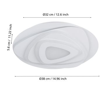 Eglo - Стельовий LED світильник LED/21W/230V діаметр 38 см