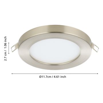 Eglo - Світлодіодний вбудований світильник LED/5,5W/230V 4000K хром